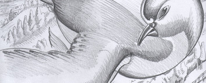 a wing a prey a song - sketches for animation project